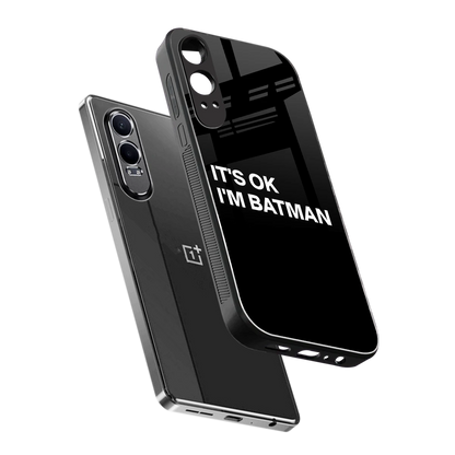 Dark Knight sleek oneplus nord ce 4 lite cover with tempered glass back and TPU edges