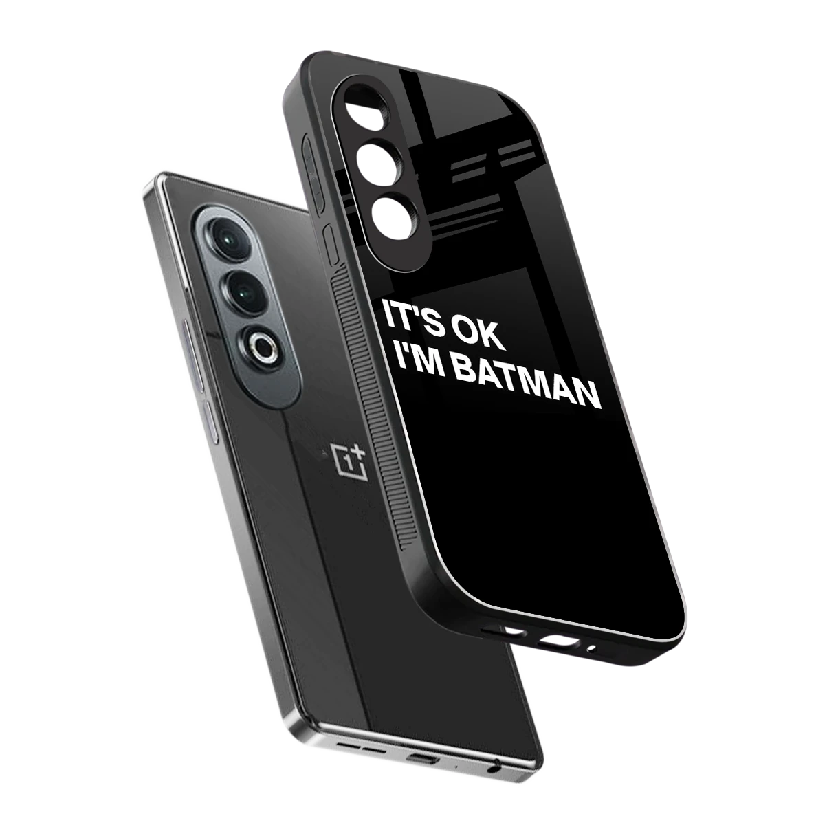 Dark Knight sleek oneplus nord ce 4 cover with tempered glass back and TPU edges