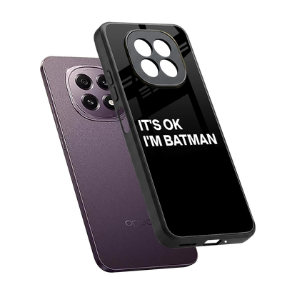 Dark Knight sleek oppo f29 5g cover with tempered glass back and TPU edges