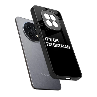 Dark Knight sleek oppo f29 pro 5g cover with tempered glass back and TPU edges