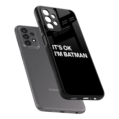 Dark Knight sleek samsung galaxy a23 cover with tempered glass back and TPU edges