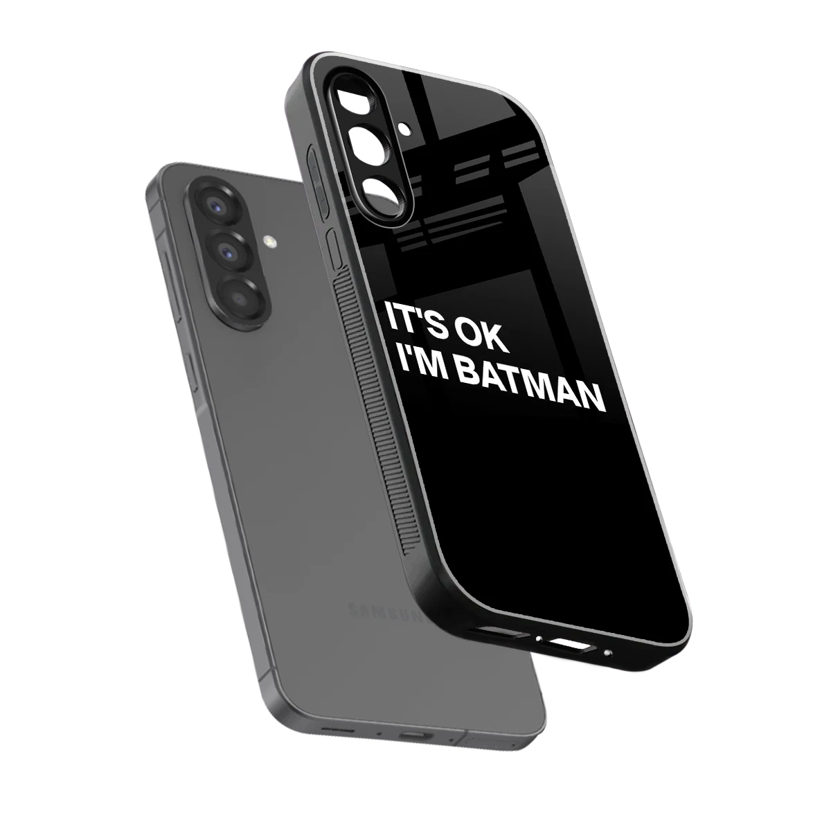 Dark Knight sleek samsung galaxy a17 5g cover with tempered glass back and TPU edges