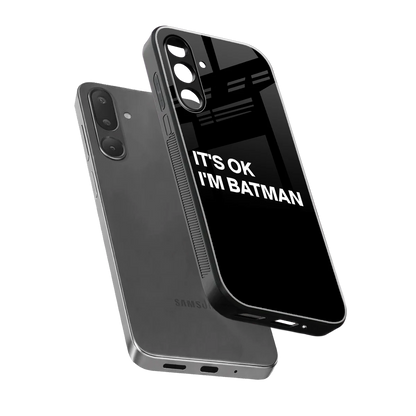 Dark Knight sleek samsung galaxy m36 5g cover with tempered glass back and TPU edges