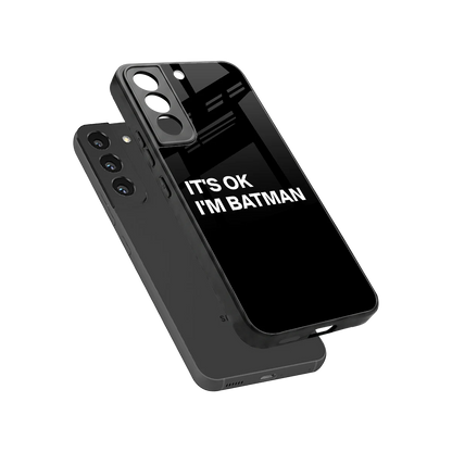 Dark Knight sleek samsung galaxy s22 cover with tempered glass back and TPU edges