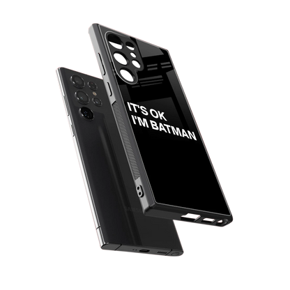 Dark Knight sleek samsung galaxy s23 ultra cover with tempered glass back and TPU edges