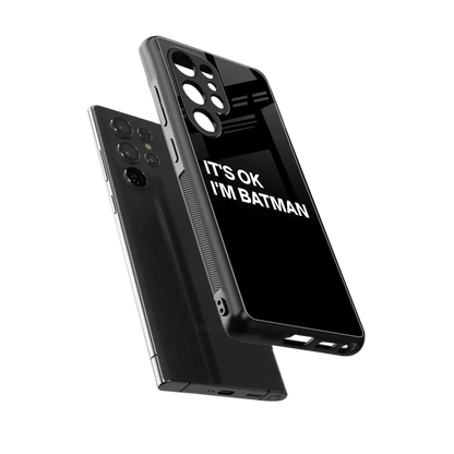 Dark Knight sleek samsung galaxy s25 ultra cover with tempered glass back and TPU edges