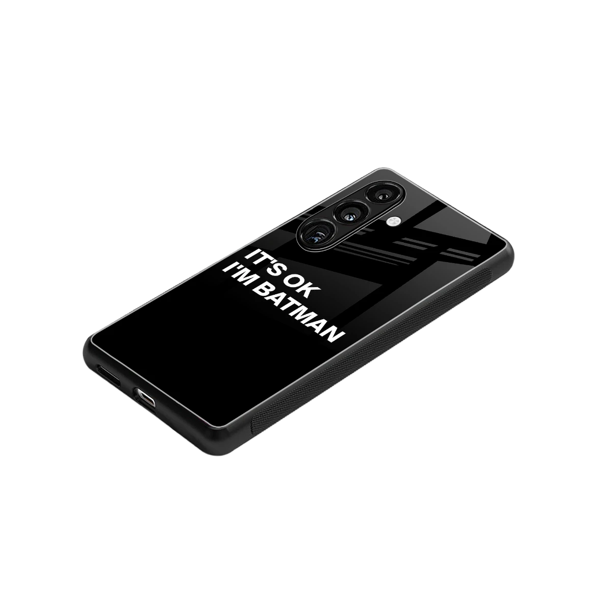 Dark Knight stylish phone case for samsung galaxy s23 plus | glossy glass and slim fit