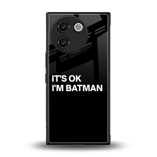 Dark Knight back phone cover | glass case for vivo v30e