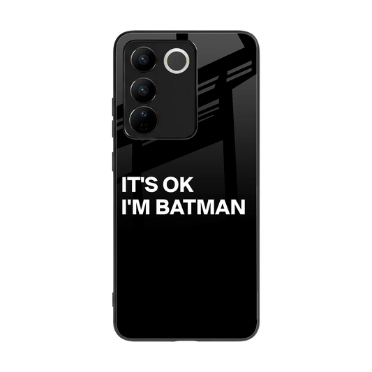 Dark Knight back phone cover | glass case for vivo v27 5g