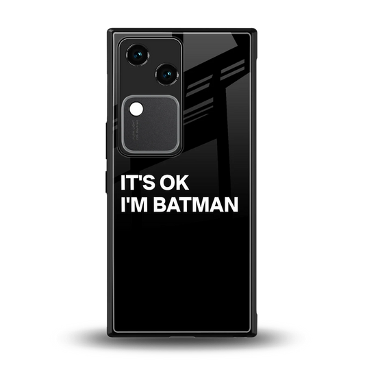 Dark Knight back phone cover | glass case for vivo v30