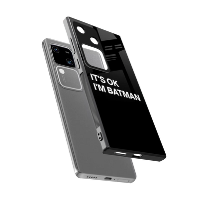 Dark Knight sleek vivo v30 cover with tempered glass back and TPU edges