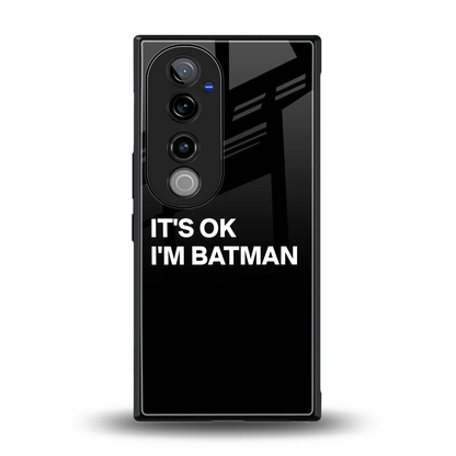 Dark Knight back phone cover | glass case for vivo v40 pro