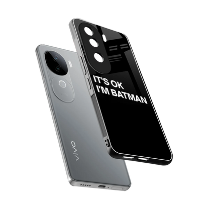 Dark Knight sleek vivo v40e cover with tempered glass back and TPU edges