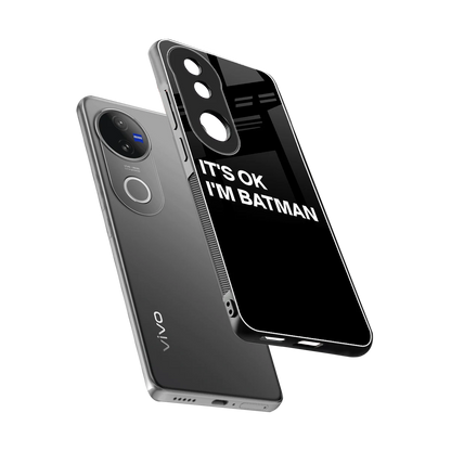 Dark Knight sleek vivo v50 cover with tempered glass back and TPU edges