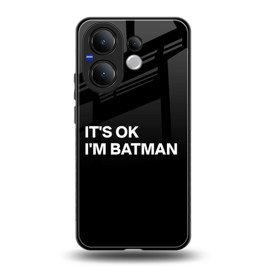 Dark Knight back phone cover | glass case for vivo v60