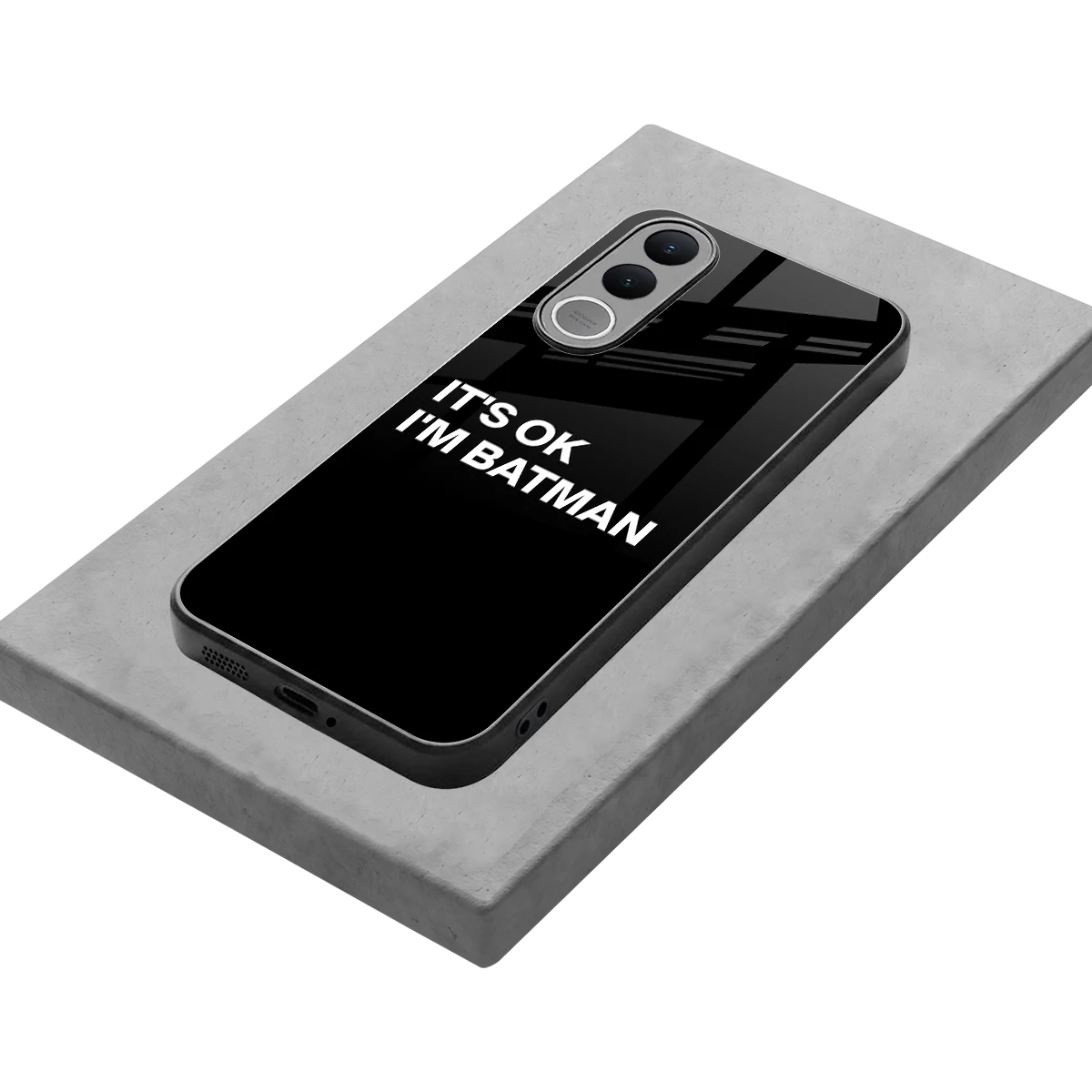 Dark Knight stylish phone case for vivo v70 fe | glossy glass and slim fit