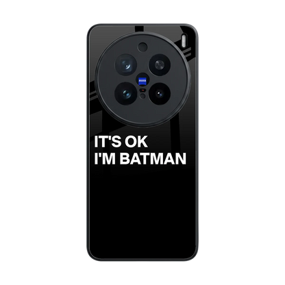Dark Knight back phone cover | glass case for vivo x200 pro