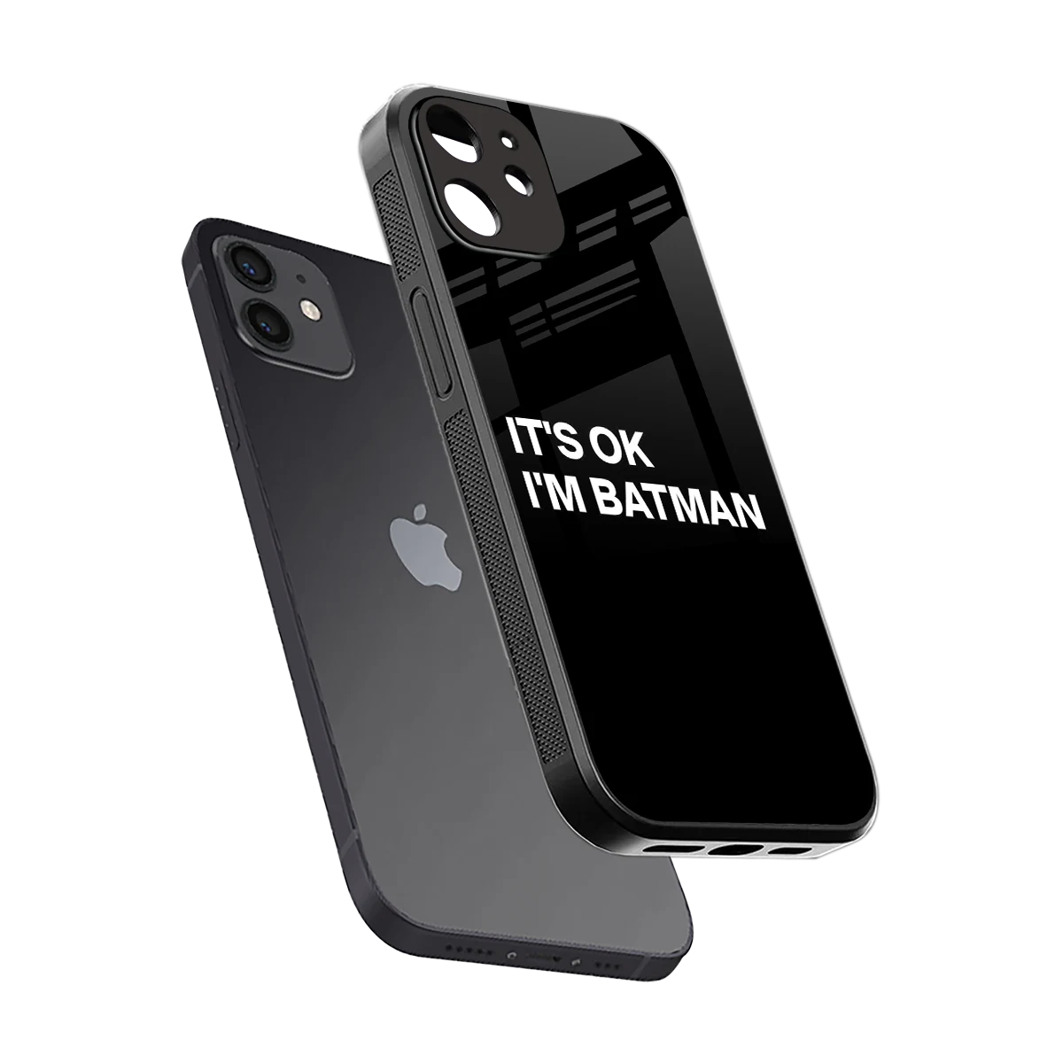 Dark Knight sleek iphone 12 cover with tempered glass back and TPU edges