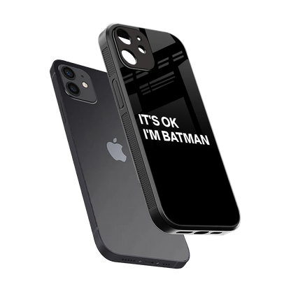 Dark Knight sleek iphone 12 cover with tempered glass back and TPU edges
