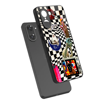 Dark Trip sleek oneplus nord ce5 5g cover with tempered glass back and TPU edges