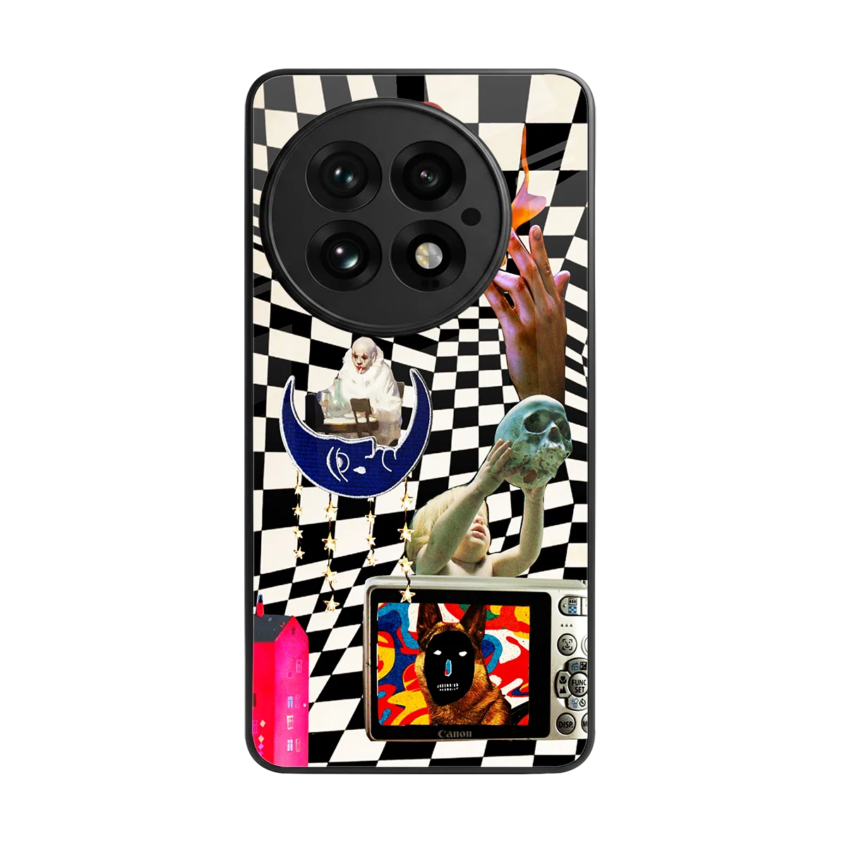 Dark Trip back phone cover | glass case for oneplus 13