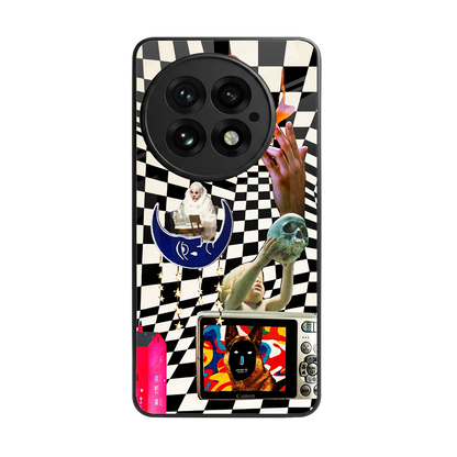 Dark Trip back phone cover | glass case for oneplus 13