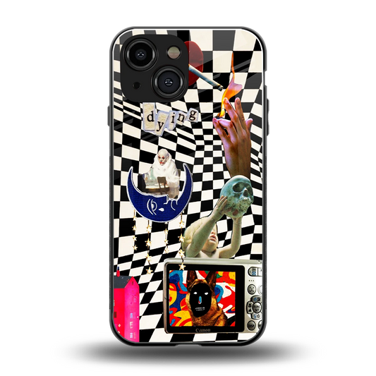 Dark Trip back phone cover | glass case for iphone 12 mini