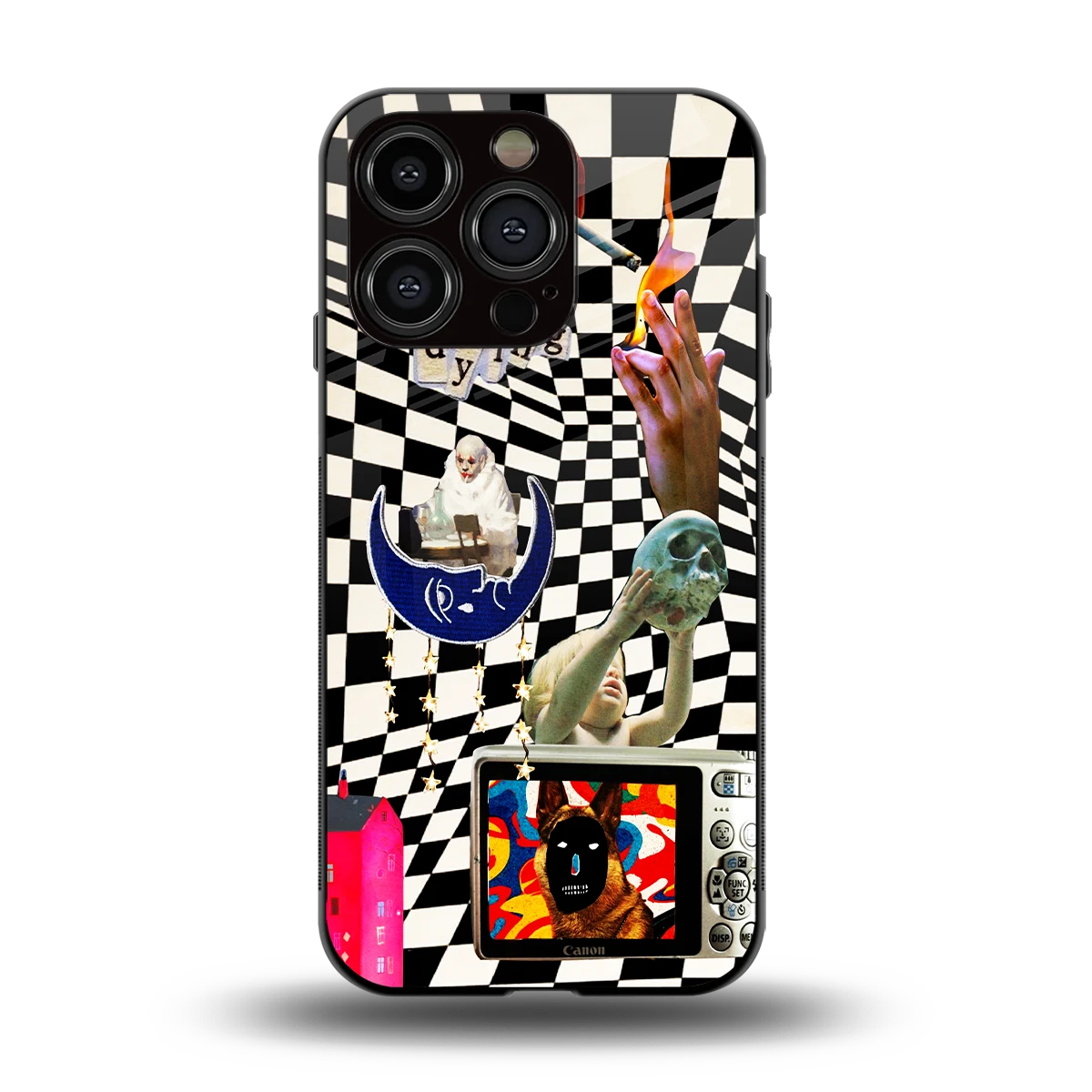 Dark Trip back phone cover | glass case for iphone 13 pro