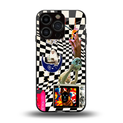 Dark Trip back phone cover | glass case for iphone 13 pro