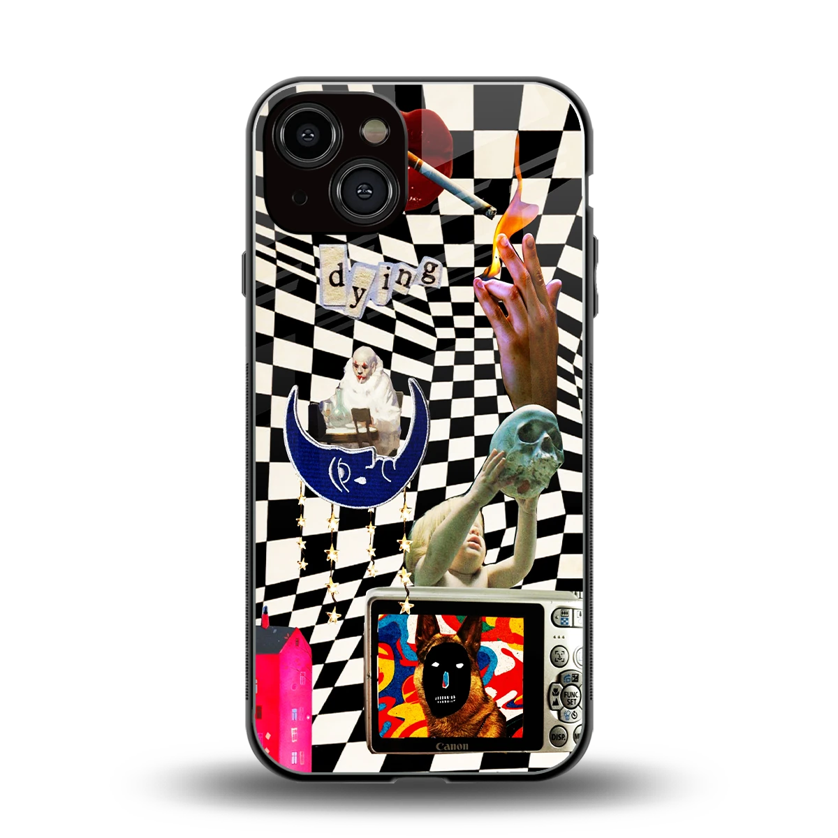 Dark Trip back phone cover | glass case for iphone 13