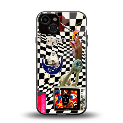 Dark Trip back phone cover | glass case for iphone 14