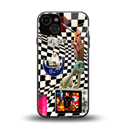 Dark Trip back phone cover | glass case for iphone 14