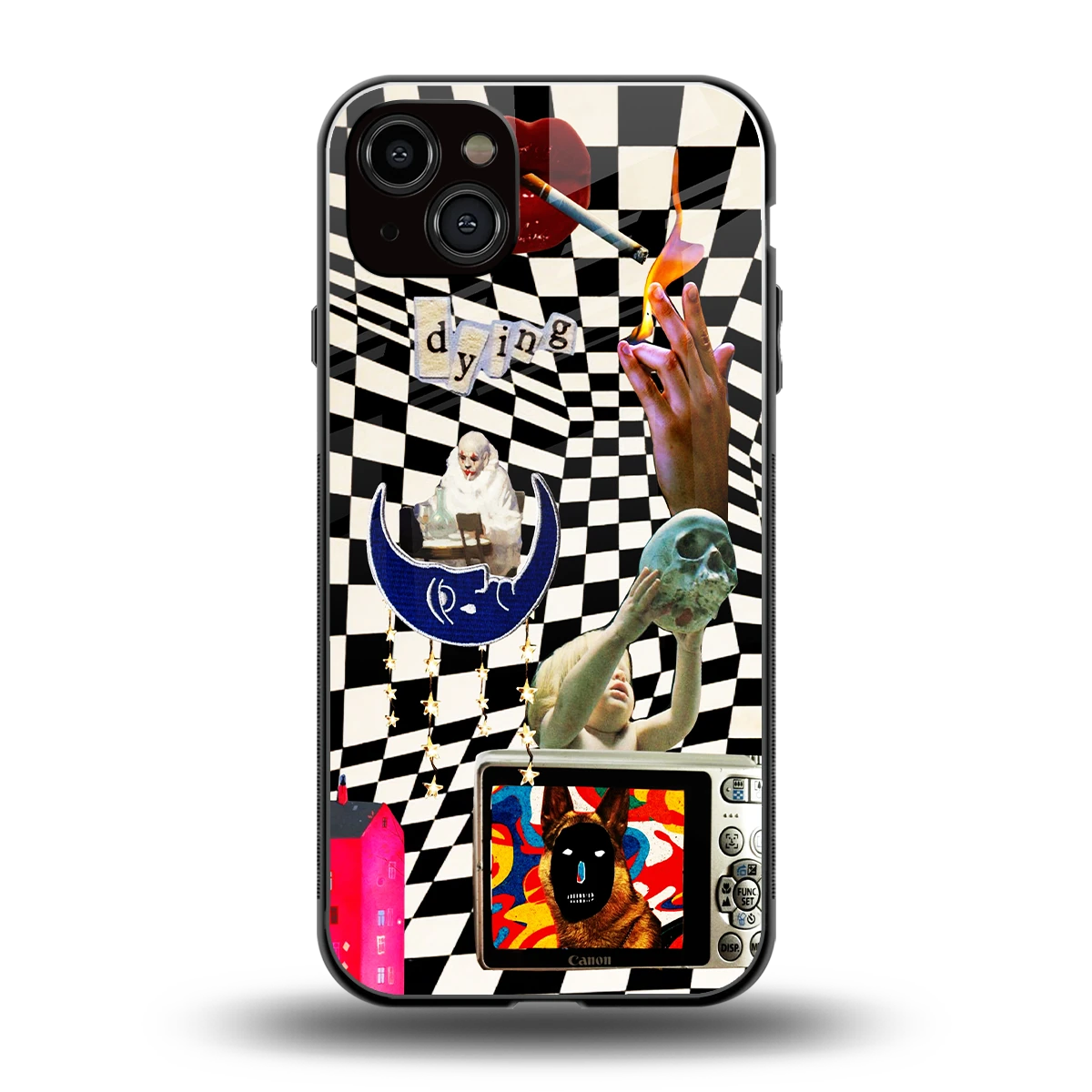 Dark Trip back phone cover | glass case for iphone 15 plus