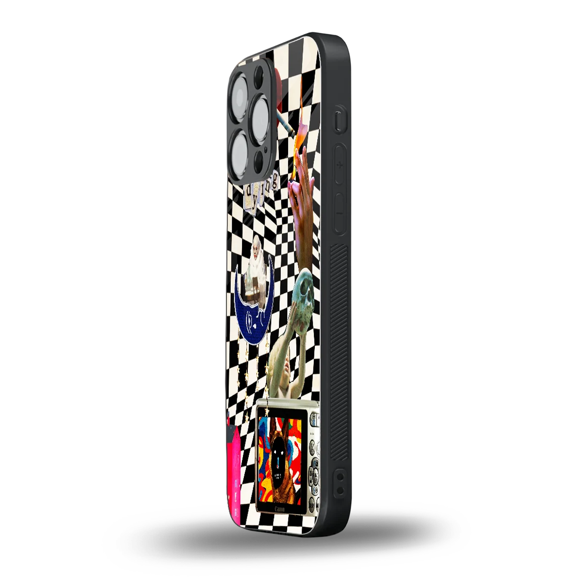 Dark Trip iphone 16 pro max mobile cover | shockproof glass phone case