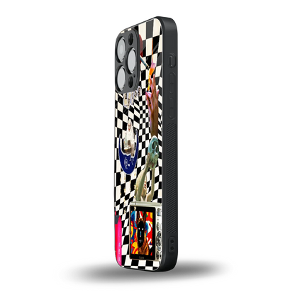 Dark Trip iphone 16 pro max mobile cover | shockproof glass phone case