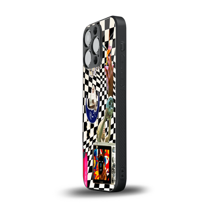 Dark Trip iphone 16 pro mobile cover | shockproof glass phone case