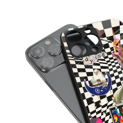 Dark Trip stylish phone case for iphone 14 | glossy glass and slim fit