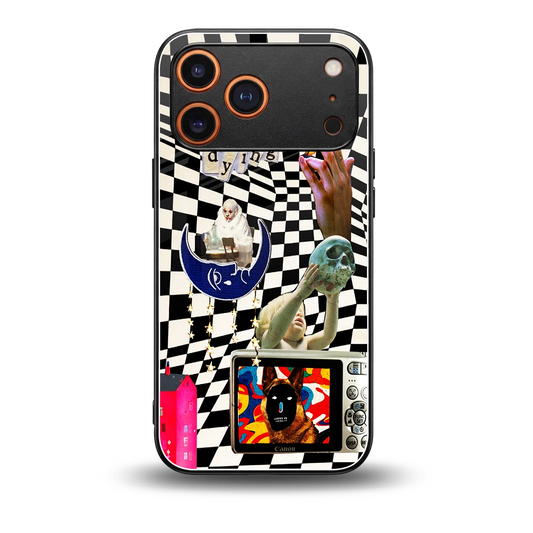 Dark Trip back phone cover | glass case for iphone 17 pro