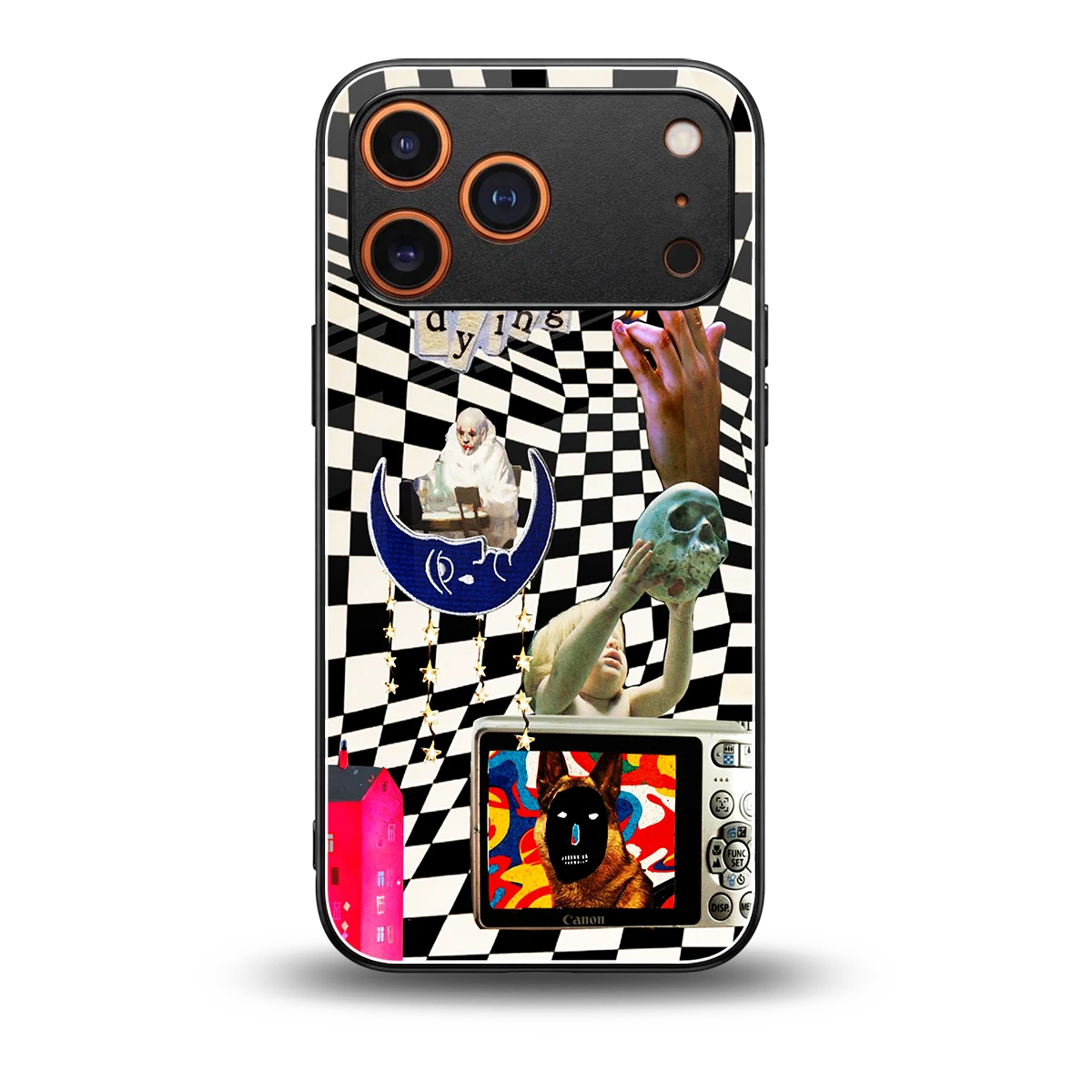 Dark Trip back phone cover | glass case for iphone 17 pro max