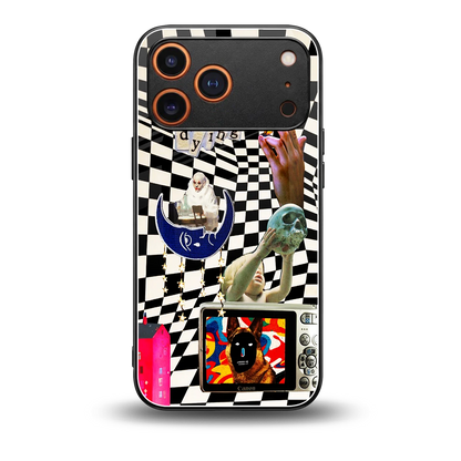 Dark Trip back phone cover | glass case for iphone 17 pro max