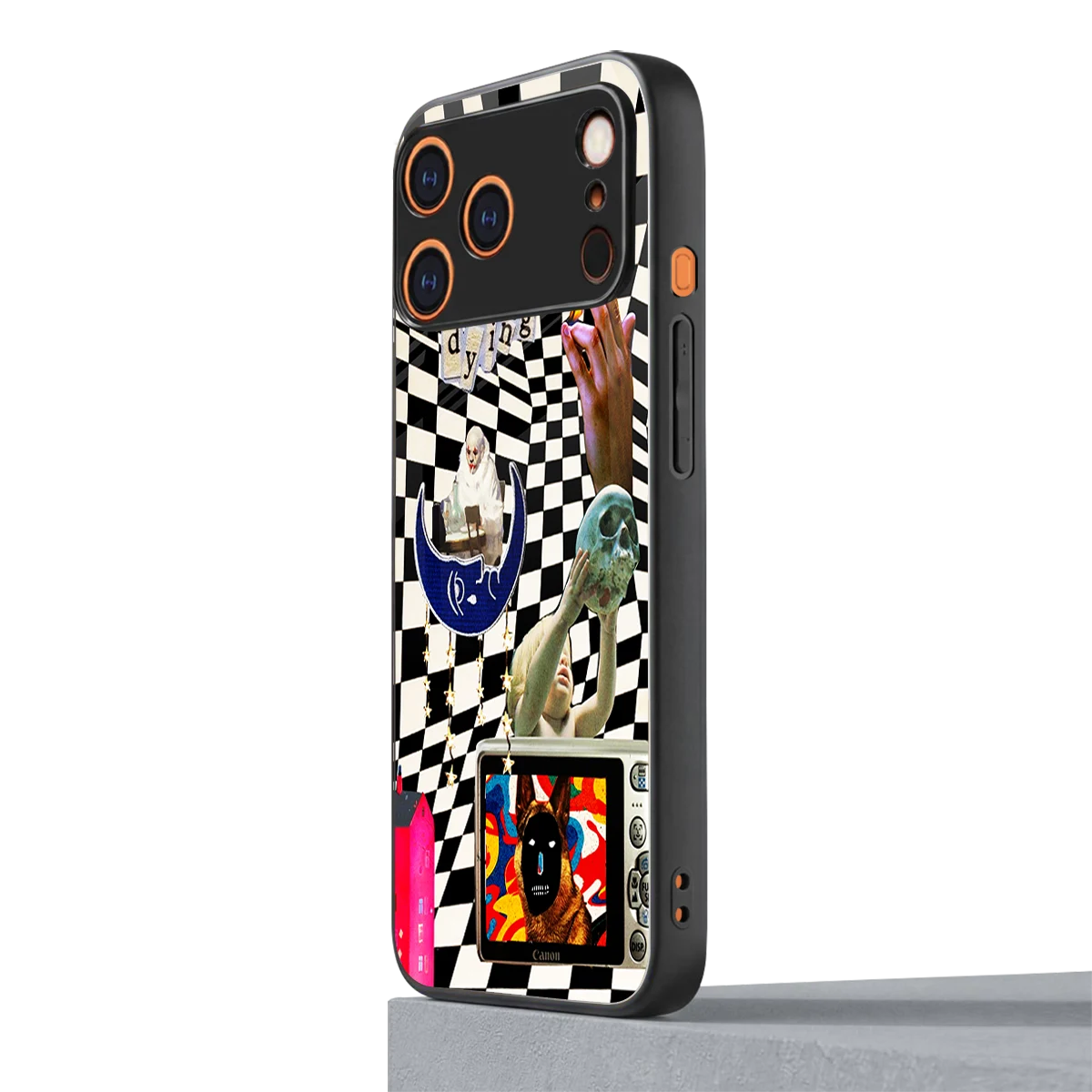 Dark Trip iphone 17 pro max mobile cover | shockproof glass phone case