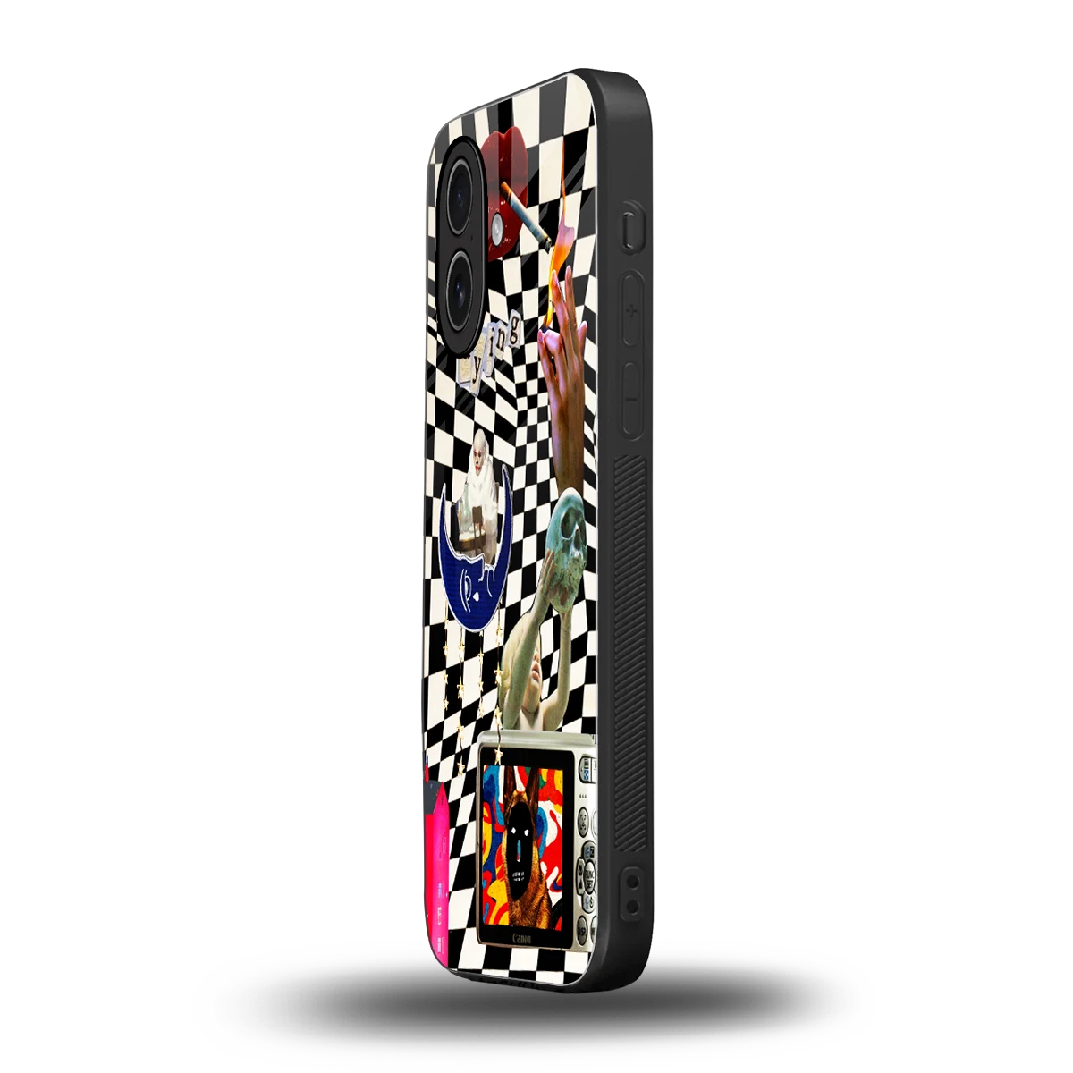 Dark Trip iphone 17 mobile cover | shockproof glass phone case