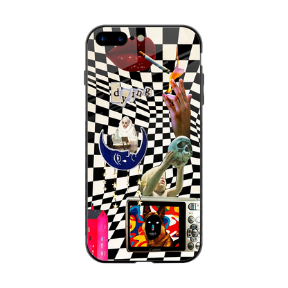 Dark Trip back phone cover | glass case for iphone 7 plus