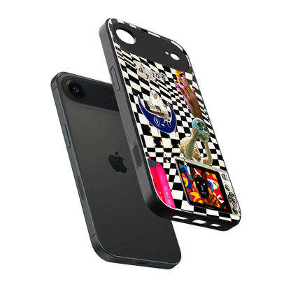 Dark Trip sleek iphone air cover with tempered glass back and TPU edges