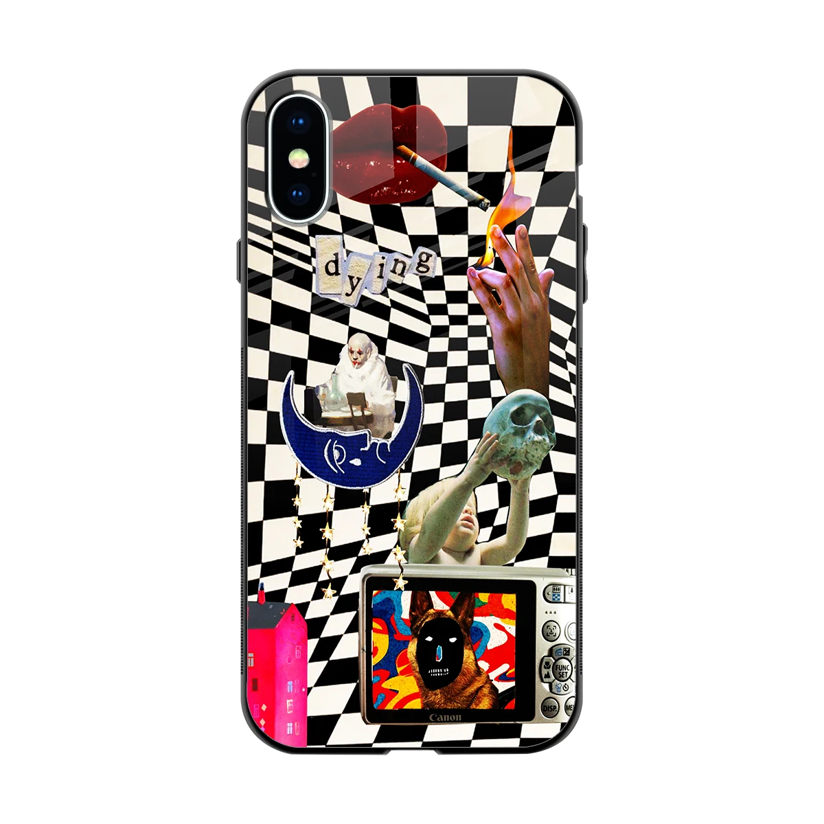 Dark Trip back phone cover | glass case for iphone xs