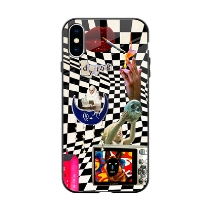 Dark Trip back phone cover | glass case for iphone xs