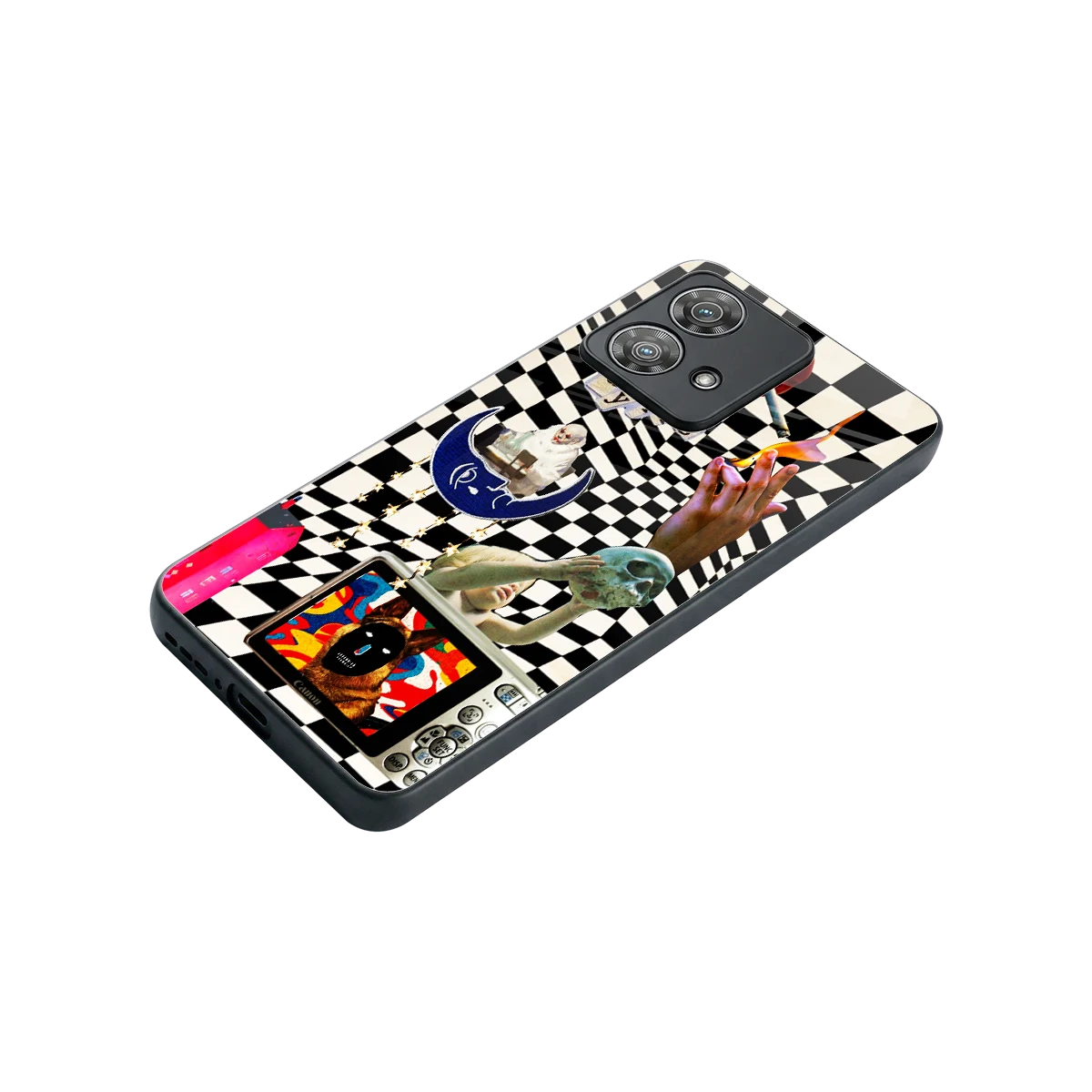 Dark Trip stylish phone case for motorola edge 40 neo 5g | glossy glass and slim fit
