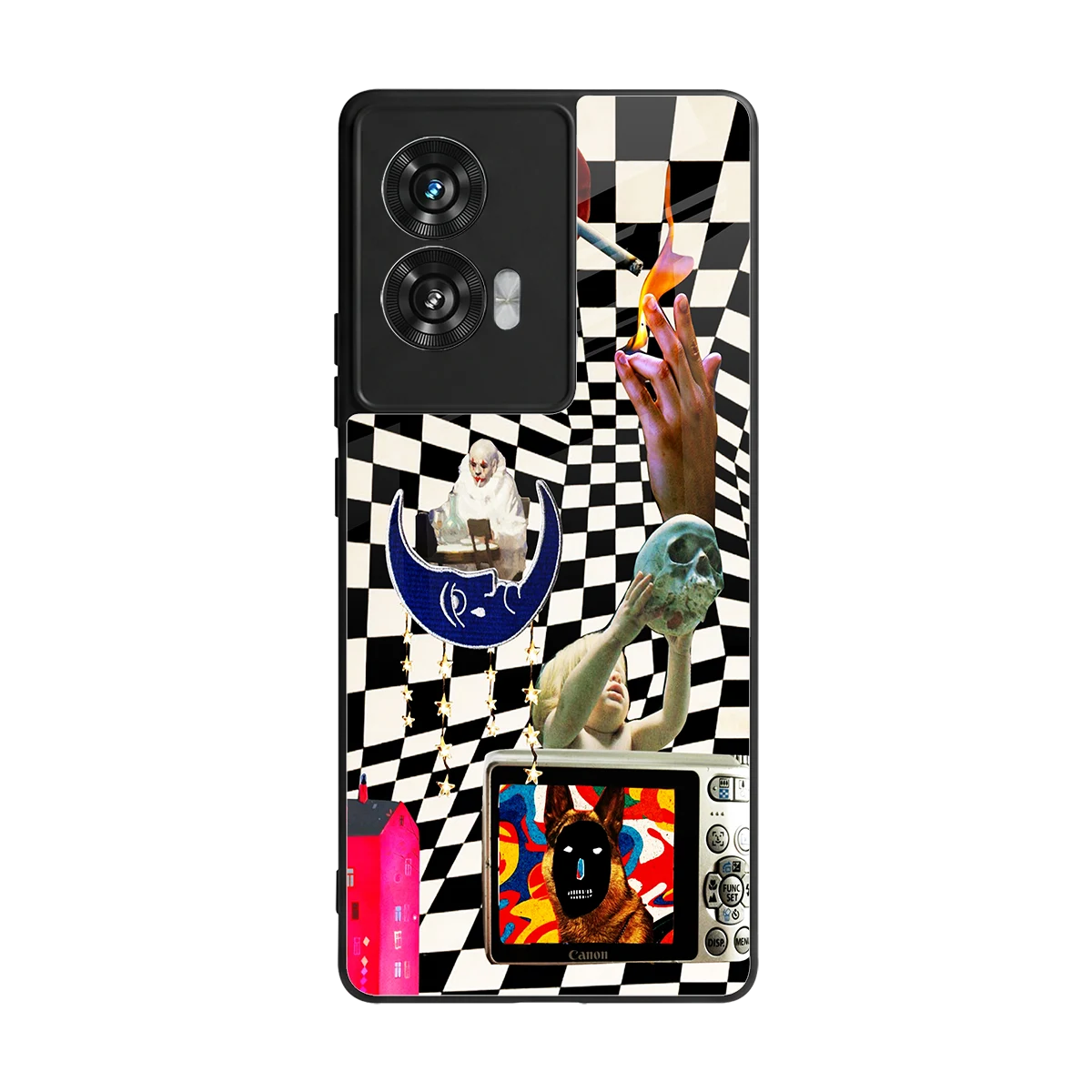 Dark Trip back phone cover | glass case for motorola edge 50 fusion