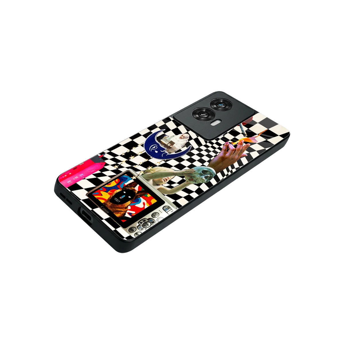 Dark Trip stylish phone case for motorola edge 50 fusion | glossy glass and slim fit