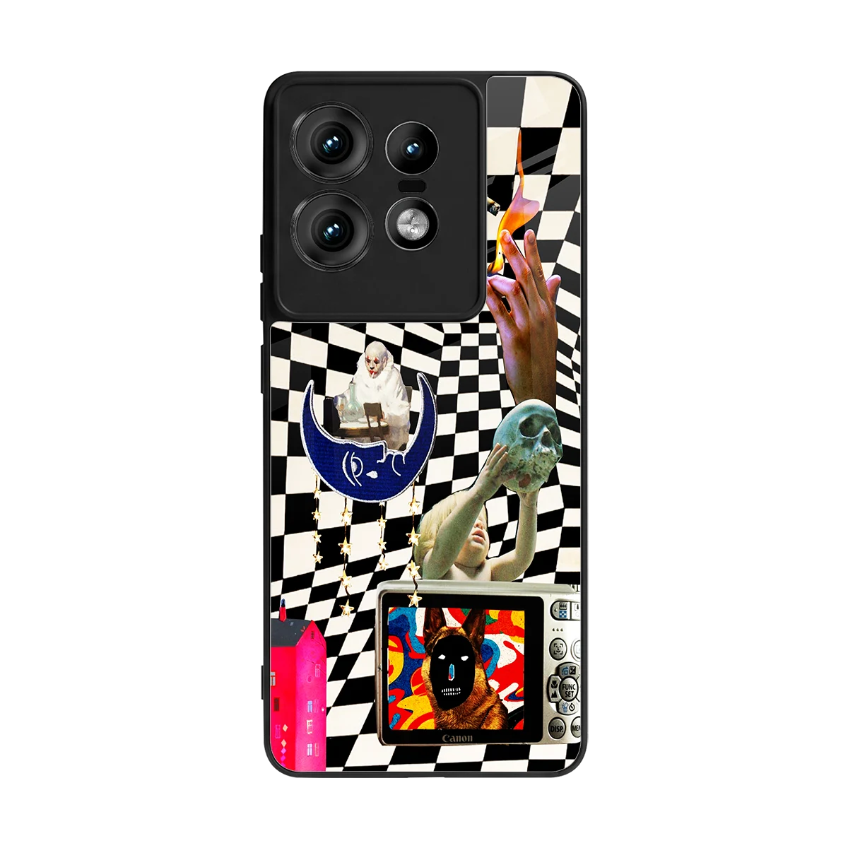 Dark Trip back phone cover | glass case for motorola edge 50 pro